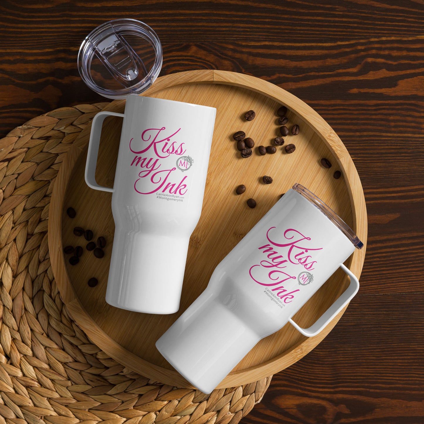 Kiss My Ink Travel mug with a handle