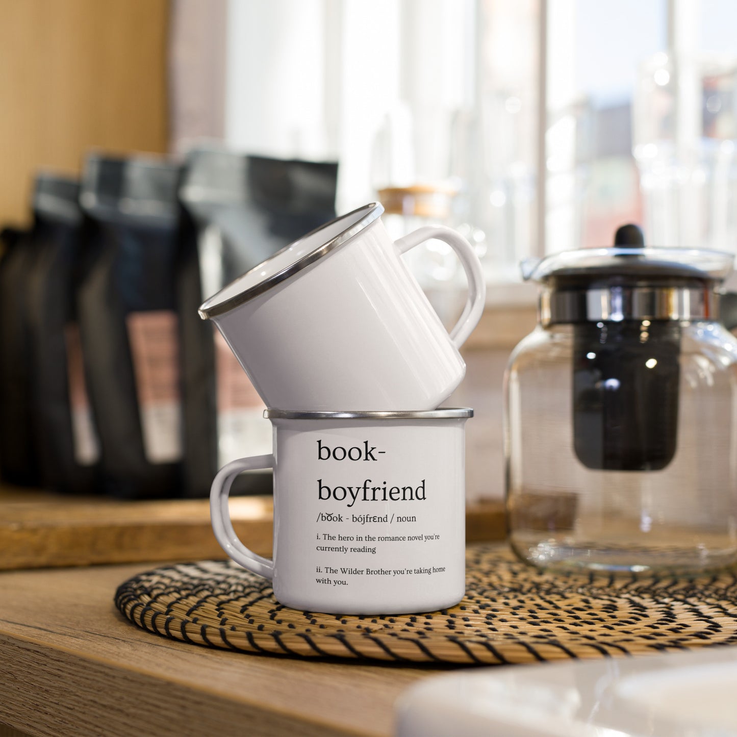 Book Boyfriend Enamel Mug