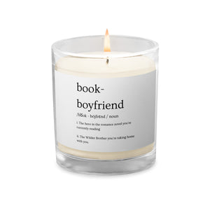 Book Boyfriend Glass jar soy wax candle
