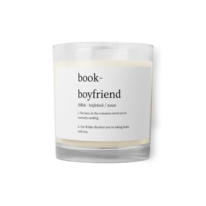 Book Boyfriend Glass jar soy wax candle