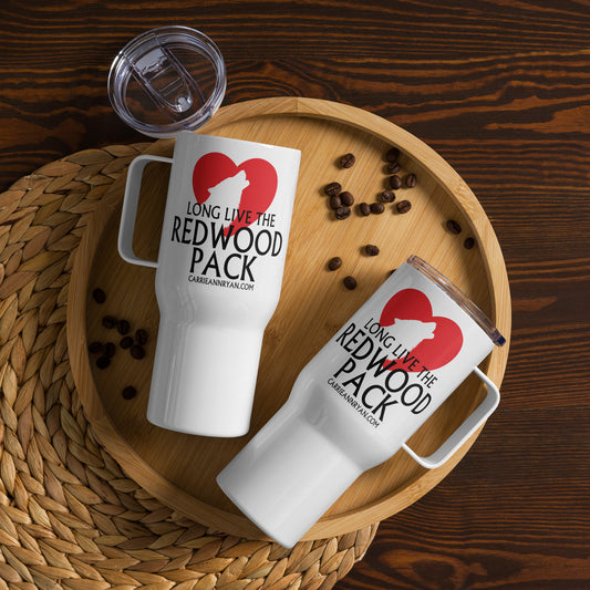 The Redwood Pack Travel mug with a handle